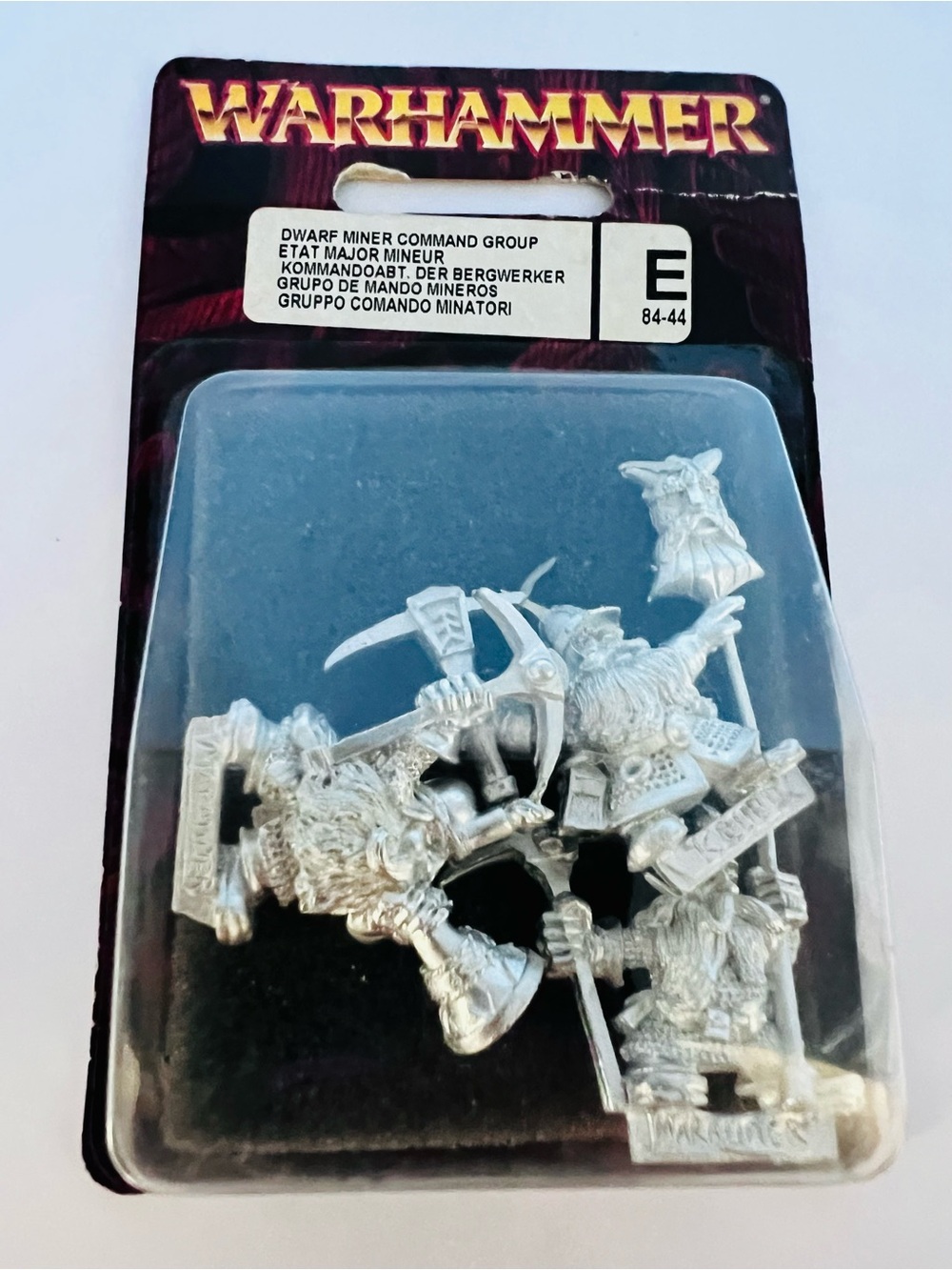 Vintage Warhammer Dwarf miner Command Group E 84-44 RPG Fantasy  Battle